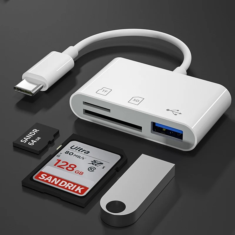 Usb Hub Type C - Adattatore/convertitore 3 in 1 da USB-C